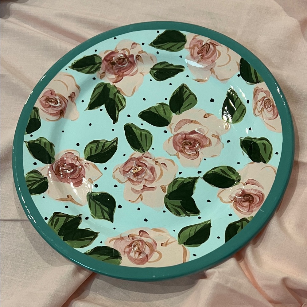 Droll 11.5" plate in beautiful rose design